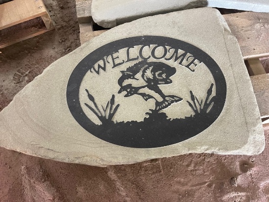 ''Bass Fish'' Engraved Welcome Stone