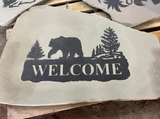 ''Bear'' Engraved Welcome Stone