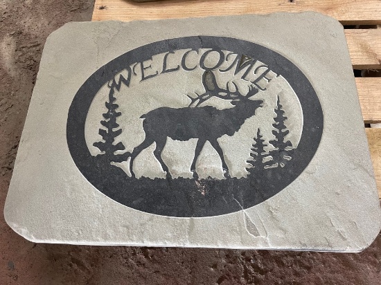 ''Elk'' Engraved Welcome Stone