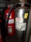 (2) Fire Extinguishers, One 2 1/2 Gallon Pressurized Water and One Large Dr