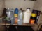 Contents of Mid Shelf-Misc Full and Partial Bottles of Engine Oil