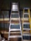 Aluminum 7'6'' Step Ladder With Platform Top Step, Has Locking Casters (Som