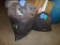 (2) Black Bags of Blue and Green Shop Rags, Look Mostly New/Clean