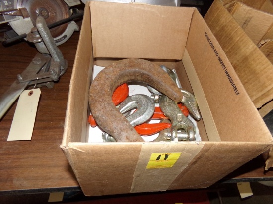 Box With Misc Chain Hooks and Clevis