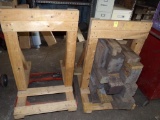 (2) Panel Stands/Carts with Group of Blocking
