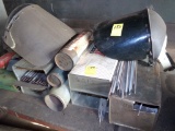 Group of Misc. Welding Rod and Gouging Electrodes with (2) Face Shields