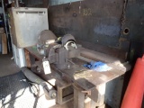 Shop Made Wood/Steel Work/Welding Bench (BUYER TO REMOVE - IS FASTENED TO T