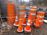 Group of Traffic Cones and Barrels
