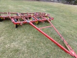 13' Worthington Red and Yellow Gang Mower, (5) Reels