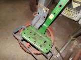 (2) Gang Mower Wheels (Red) and (2) Tractor Steps (One Green, One Grey)