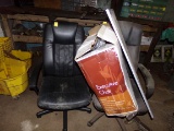 (3) Office Chairs and White Board (New). One Chair is NIB