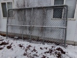 (2) Panels of Dog Kennel Fence, One Has a Gate, Approx 6' Tall and 10' Long