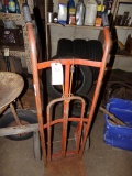 Red Hand Truck With Fold Down Platform