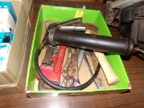 Box With Grease Gun, Wrenches, Hammer, Etc.