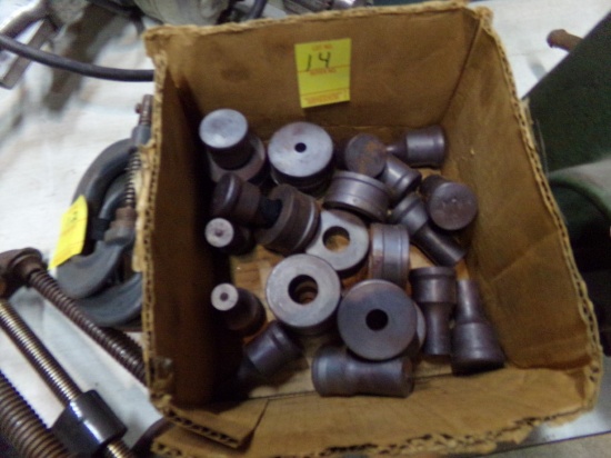 Box of Hole Punch & Dies, 2'' Die Nest, 1 3/16 Punch Heads, Various Hole Si