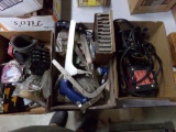 (3) Boxes with Misc. Electrical, Soldering Set,Parallels, Hack Saws, Etc.