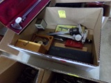 Box with Calipers, Indicators, Quick Check Gauges, Small Number of Punches,