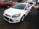 2012 Ford Focus SEL, White, Leather, Sunroof, 149,658 Miles, VIN#: 1FAHP3H2
