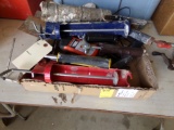 Box w/ Caulk Guns, Saws, Paint Tools, Etc.