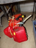 (4) Red Plastic Gas Cans