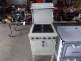 Nice Vintage Small Gas/Propane Gas Range, 4-Burners & Oven, Off-White Ename