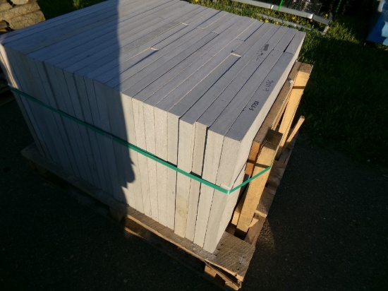 Pallet with 144 Sq. Ft. of 2'' Blue Stone Pattern, Assorted Dimensions, Sol