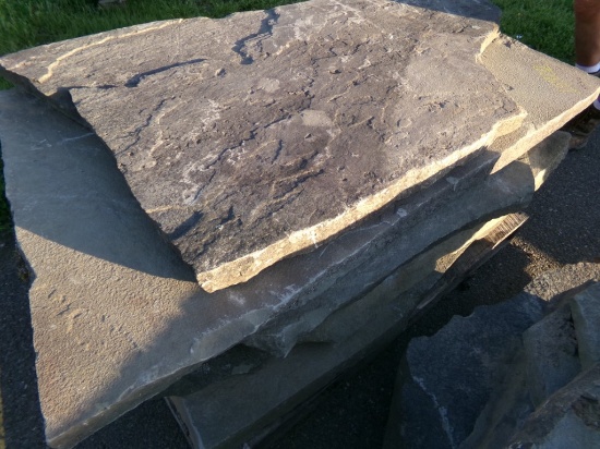 Pallet with (5) Pcs. 3'' Thick Natural Cleft Landscape Stone/Flaging Steppe