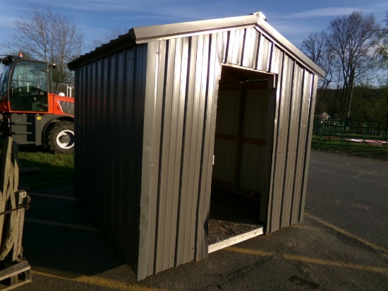 8x8 Tin Sided Shed, Gray (6103)