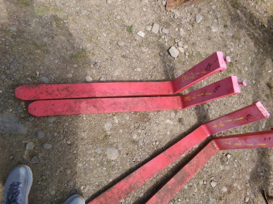 Pair of Red 42'' Pallet Forks (5730)