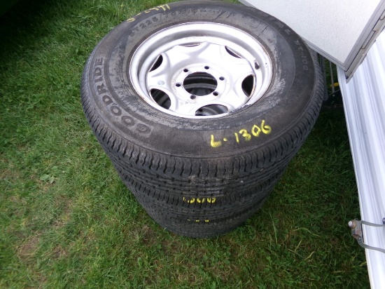 (4) 6-Lug Camper Wheels, 15'' w/Good Tires (5441)