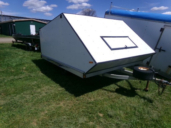 2005 Karavan 2-Place Snowmobile Trailer, Clamshell Type, Vin# 5KTSS14175F19