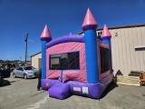 Pink 10' x 10' Castle Bounce House - Works Good  (6630)