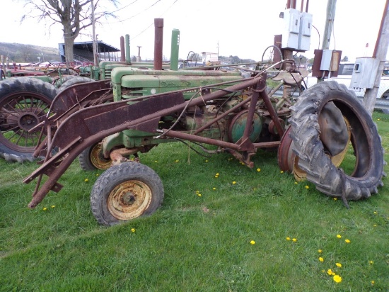 JD A Tractor, WFE w/Loader - Not Running, Needs Work  (4315)