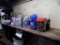 Loose Contents on 2 Tier Shelf/Workbench in Parts Room Includes: Fluids, Ha
