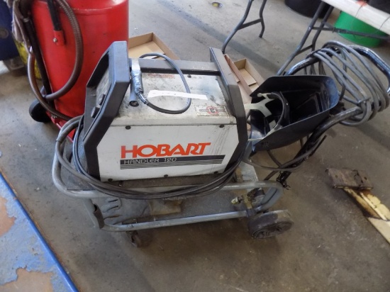 Hobart 120 ''Handler'' Portable Wire Feed Welder on Cart (NO GAS CYLINDERS