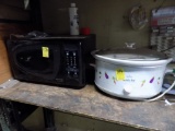 Sharp Carousel Microwave and a Crockpot (Parts Room)