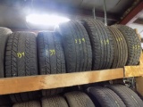 (6) Tires on Top Shelf, (2) 155/65 R18, (1) 235/60 R18, (1) 225/75 R15 and