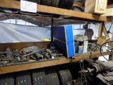 All Contents on Wood Shelf Behind Brake Lathe Includes: Parts, Fluids, Tool