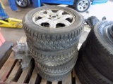 (4) Aluminum 16'' Wheels from a Jaguar X Type with Bridgestone Tires (Shop