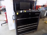 Black Snap On Rolling Tool Chest, 4 Latching Drawers, Deep Storage on Top