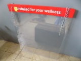 (3) Hanging Plexiglass Sneeze Guards (Shop Area)