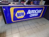 Large Tin NAPA  Auto Care Sign, 8'6'' x 34'', Comes Off in (3) Pieces (Shop