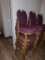 (5) Maroon and Gold Cushioned Dining Chairs (5 X Bid Price) (Dining Room)