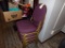 (4) Maroon and Gold Dining Chairs (4 X Bid Price) (Dining Room)
