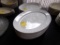 (2) Stacks of Brash Kirsky White Platters, Apprx 16 (Dining Room)