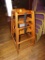 (2) Red Oak Colored High Chairs (2 X Bid Price) (Dining Room)