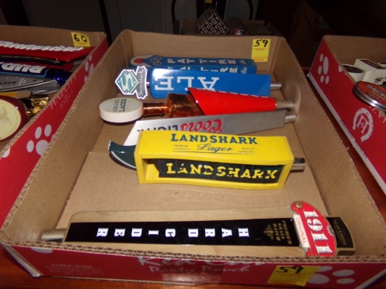 (5) Tap Handles Landshark, Coors Light, Adirondack Lager, Switchback, And F