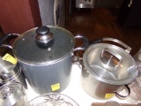 (2) Large Pots (1) Stainless (1) Coated (Dining Room)