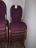 (5) Maroon and Gold Cushioned Dining Chairs (5 X Bid Price) (Dining Room)