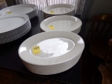 (3) Stacks of Oneida Ceramic Platters, Approx 16 Platters, Off White (Dinin